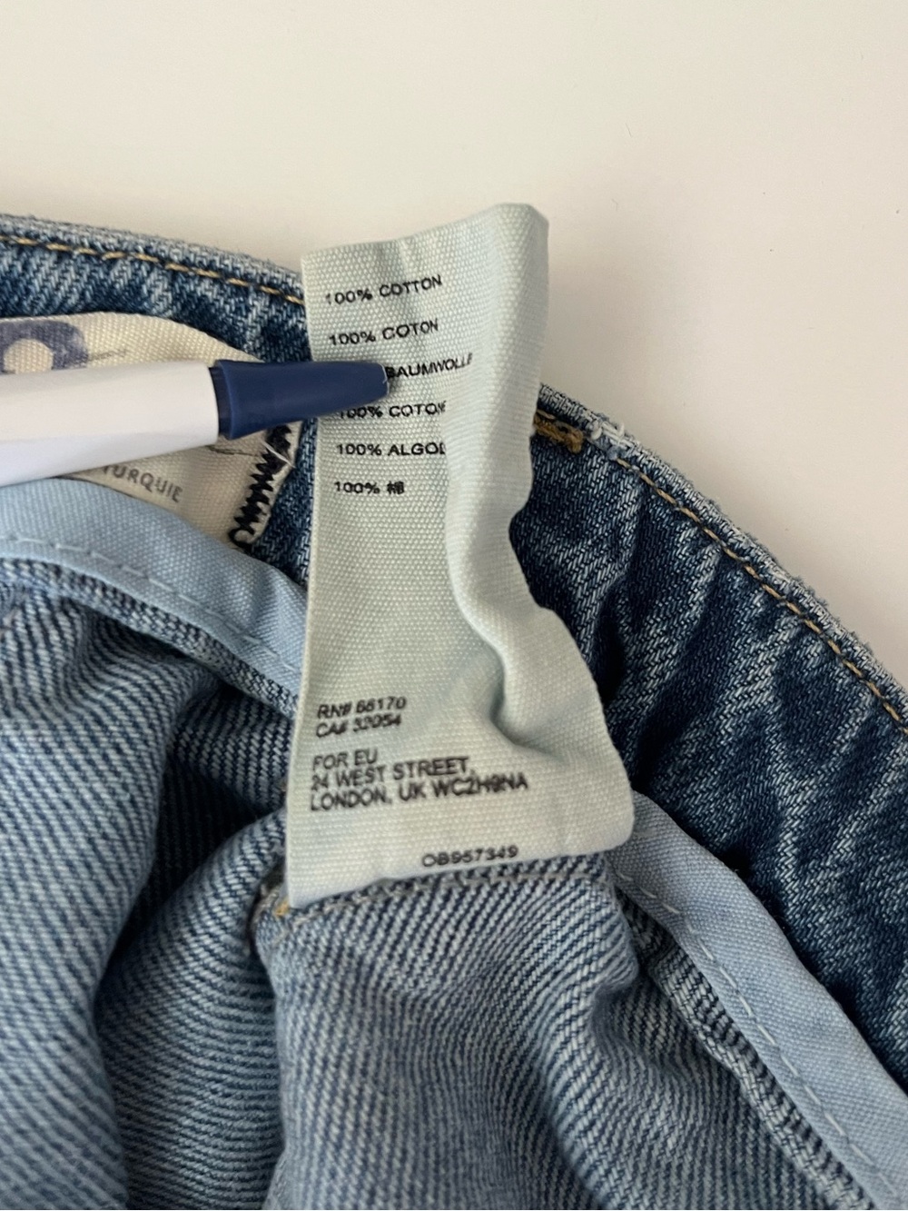 We The Free | Light Blue Distressed Denim Pencil Skirt - Picture 7 of 9